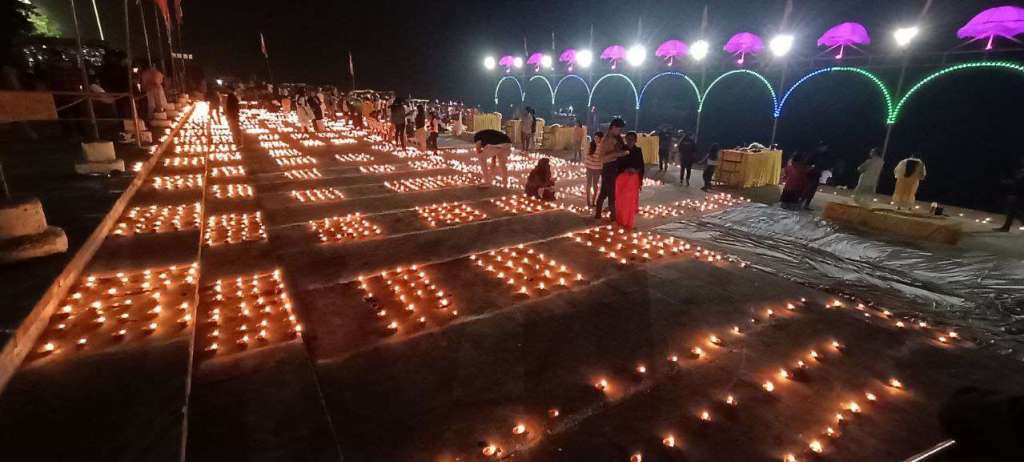 Narmada River Front make in the Gwarighat and Tilwara Ghat 