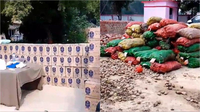 कानपुर: अवैध अंग्रेजी शराब का जखीरा बरामद, कंटेनर में आलू के पीछे छुपाया गया 21 हजार बोतल