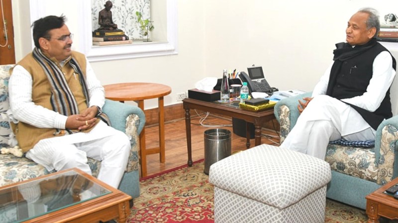 ashok gehlot suggest bhajan lal to change names of programmes schemes