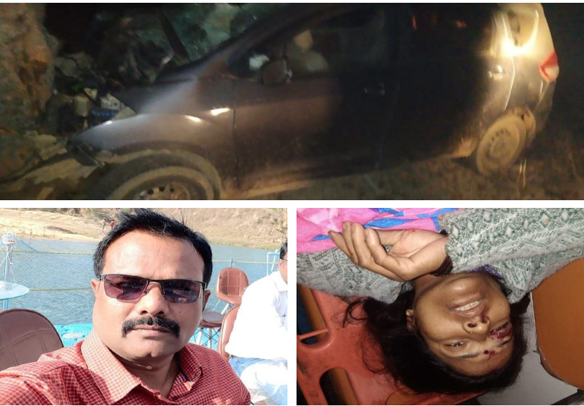 तेज रफ्तार कार पेड़ से टकराई, कांग्रेसी पार्षद की मौत, पत्नी-बेटा व 2 रिश्तेदार घायल