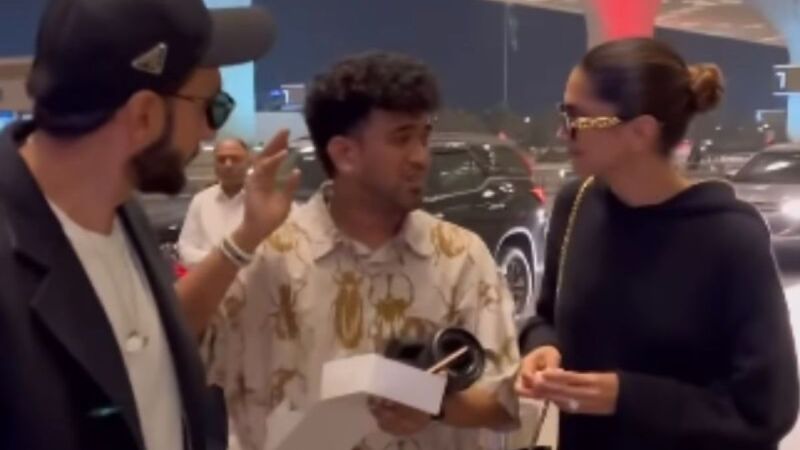 Padukone ranveer singh celebrated birthday at airport