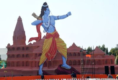 RAMOTSAV : 80 फीट ऊंची, 50 फीट लंबी श्रीराम और मंदिर की प्रतिकृति बनी आकर्षण