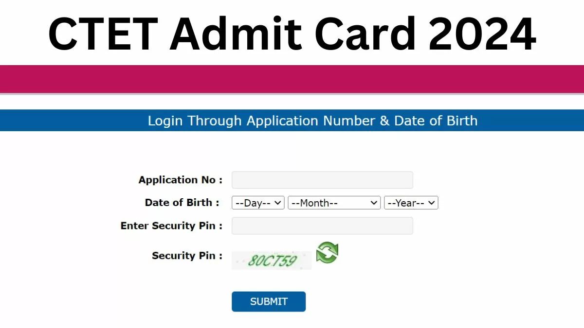 CTET Admit Card 2024