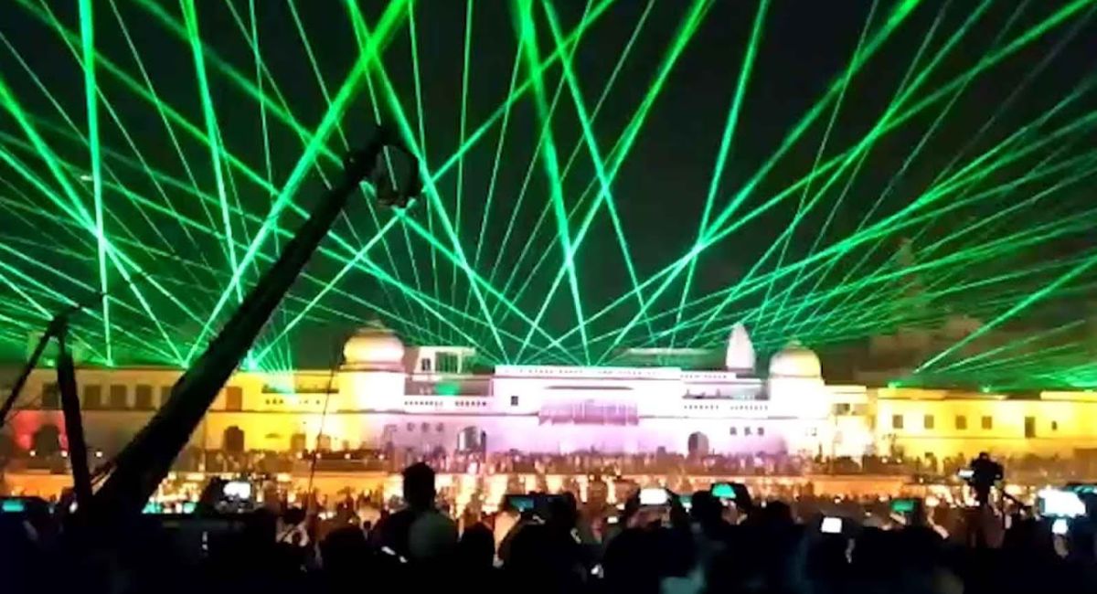 रामलला प्राण-प्रतिष्ठा का जश्न! लेजर और लाइट शो जगमगाएगा राम मंदिर, देंखे वीडियो