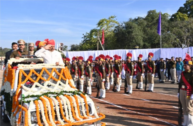Flag hoisting ceremony in the chief hospitality of Dr. Yadav