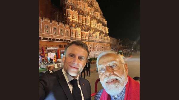 Selfie of PM Modi, Macron
