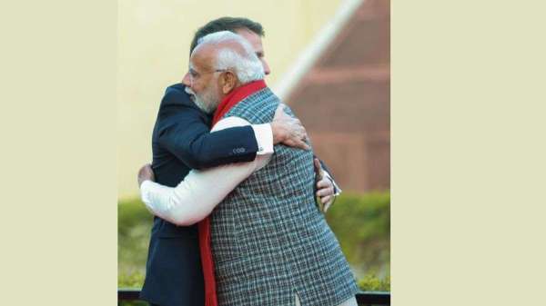 Selfie of PM Modi, Macron