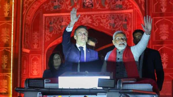 Selfie of PM Modi, Macron