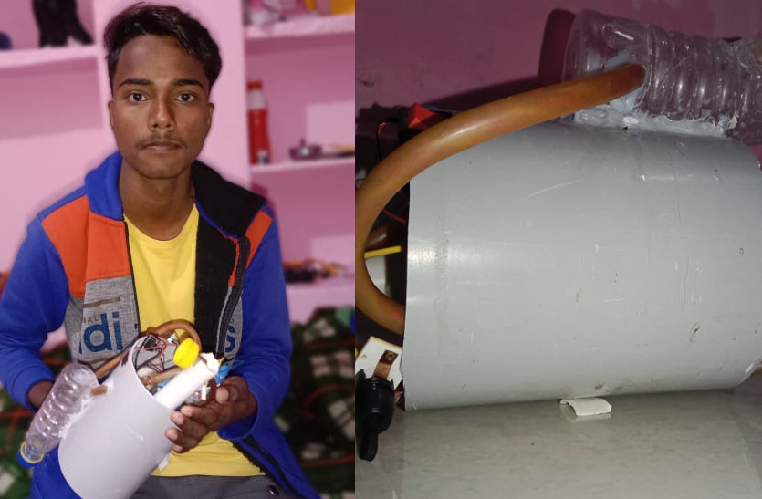 Student Mahendra Kumar started the engine with water in bundi