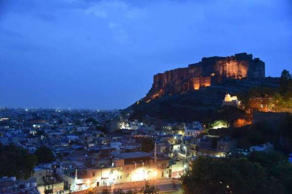 night view of mehrangarh kila jodhpur 