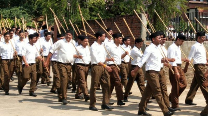 पथ संचलन में कदमताल, अनुशासन की मिसाल