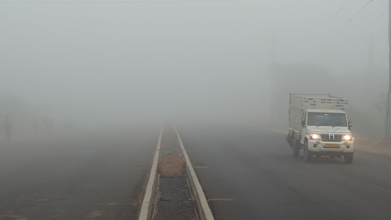 Dense fog in Nagaur after two days of rain
