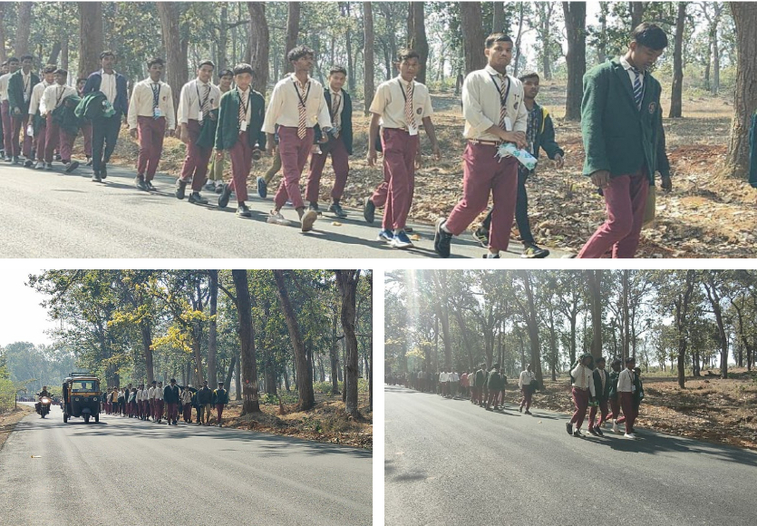 गाली देकर बात करता था उप प्राचार्य, विरोध पर पिटाई भी, मैनपाट के 400 छात्र कलेक्टर से मिलने निकले पैदल