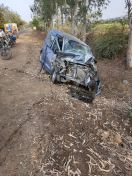 डीजल टैंकर ने मारी कार को टक्कर, पिता की मौत, बेटा गंभीर घायल