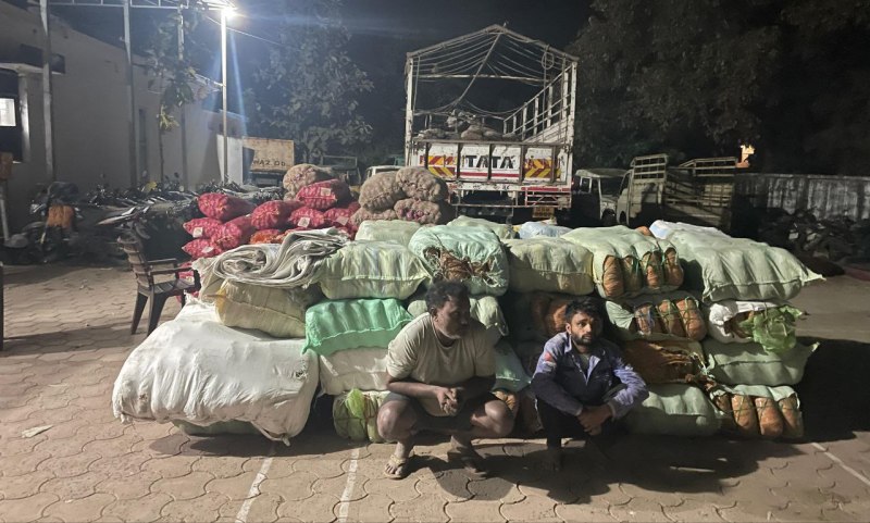 Video: प्याज की आड़ में तस्करी, दो करोड़ रुपए का गांजा बरामद, दो आरोपी गिरफ्तार