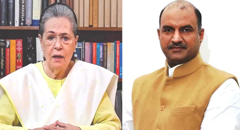 BJP reacts on Sonia Gandhi Rajya Sabha candidature from Rajasthan