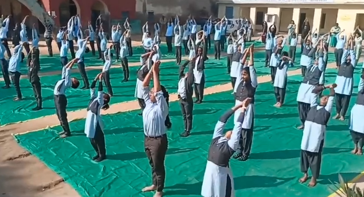 Compulsory Surya Namaskar in government schools today top news