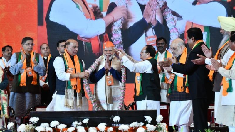 Ram Mandir, women reservation Modi guarantee mentioned in BJP national convention