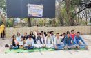 अभाविप ने कॉलेज कैंपस में दिया धरना