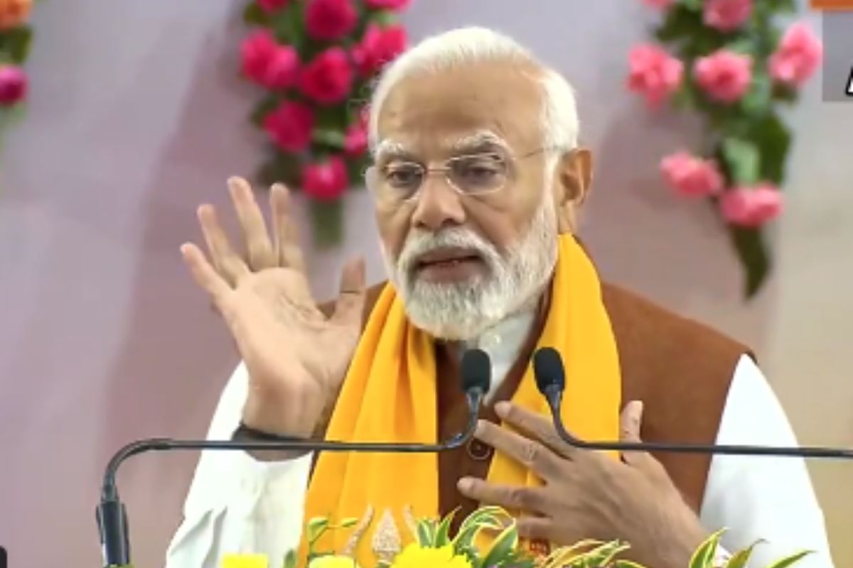 pm narendra modi visit varanasi live speech 13 thousand crore projects foundation