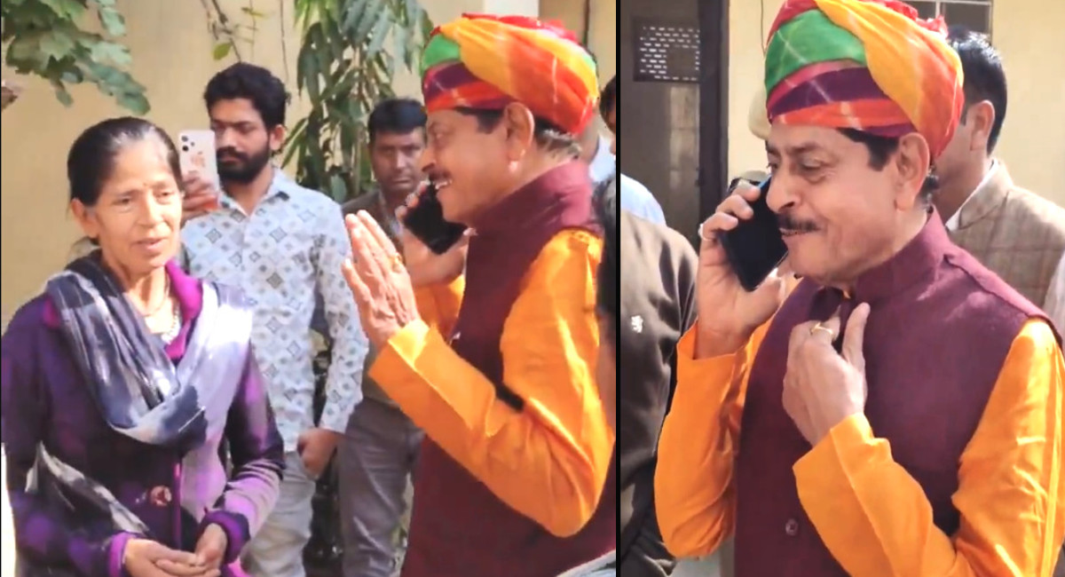 BJP MLA Gopal Sharma police station surprise visit video viral