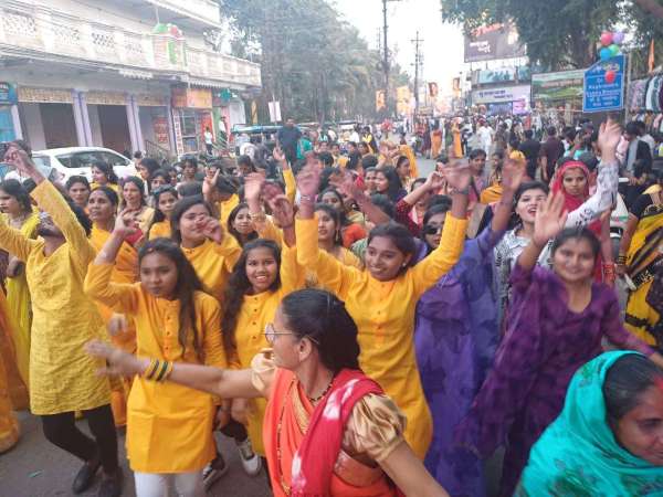 A grand procession was taken out on the 647th birth anniversary of Saint Shiromani Guru Ravidas Ji