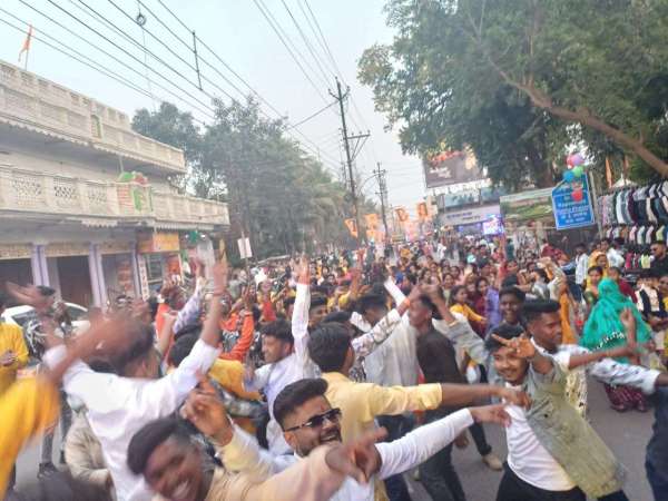 A grand procession was taken out on the 647th birth anniversary of Saint Shiromani Guru Ravidas Ji