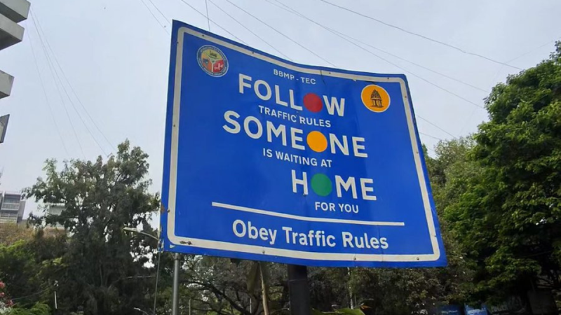 traffic board in bengaluru