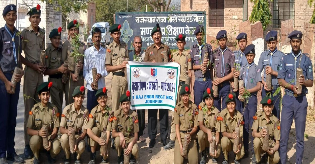 एनसीसी कैडेट्स ने किया पौधरोपण