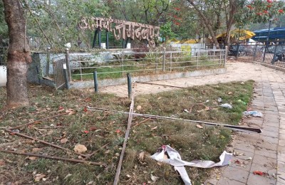 जगदलपुर निगम ने जिस चौक को लाखों रुपए से संवारा, अब वह हो रहा कबाड़