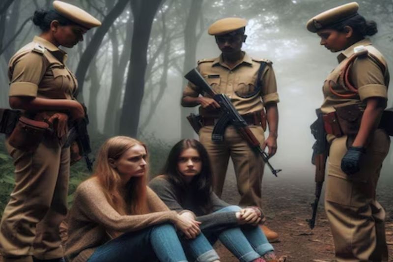 Ghaziabad Police arrested two foreign girls .jpg