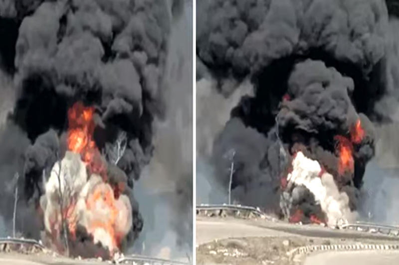 Massive Fire in LPG Tanker