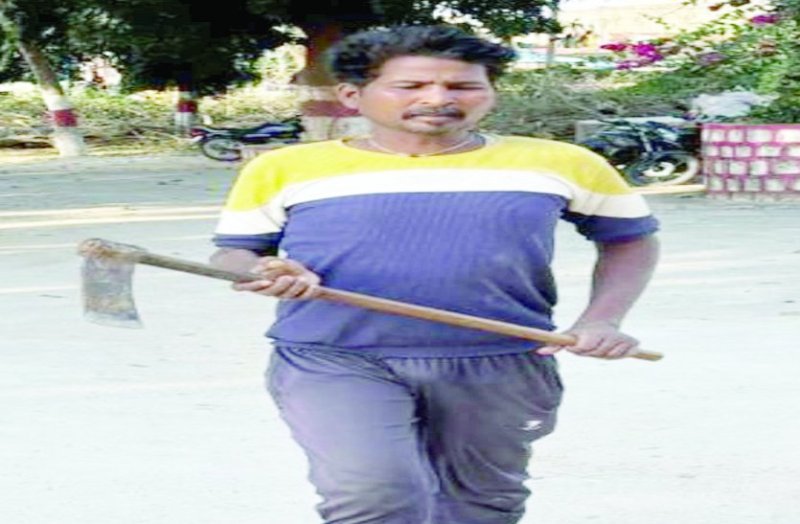 Accused arrested with weapons.