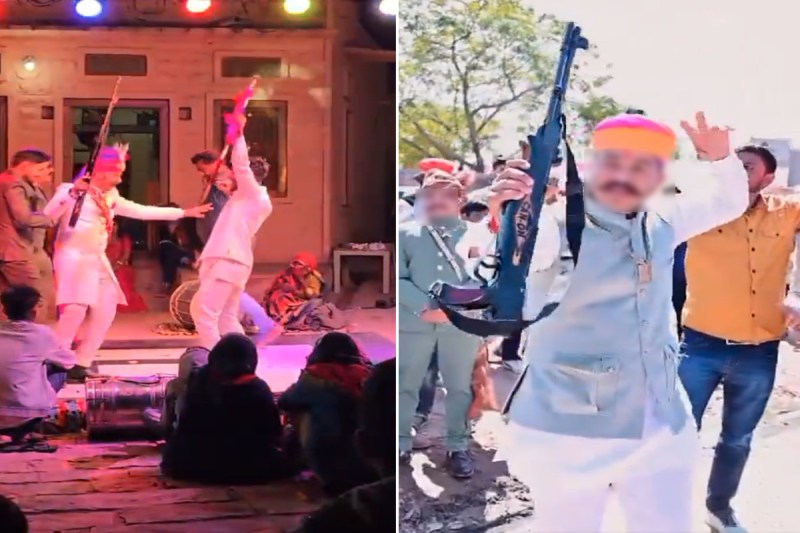 rajasthan nagaur police fact check of guns and firing fake viral video