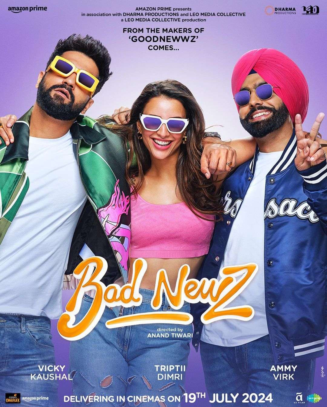 Tripti dimri vicky kaushal movie bad newz release date first poster revealed