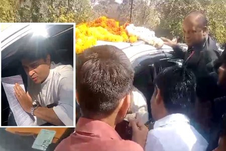 sindhia convoy stop by farmers