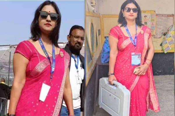 woman polling officer