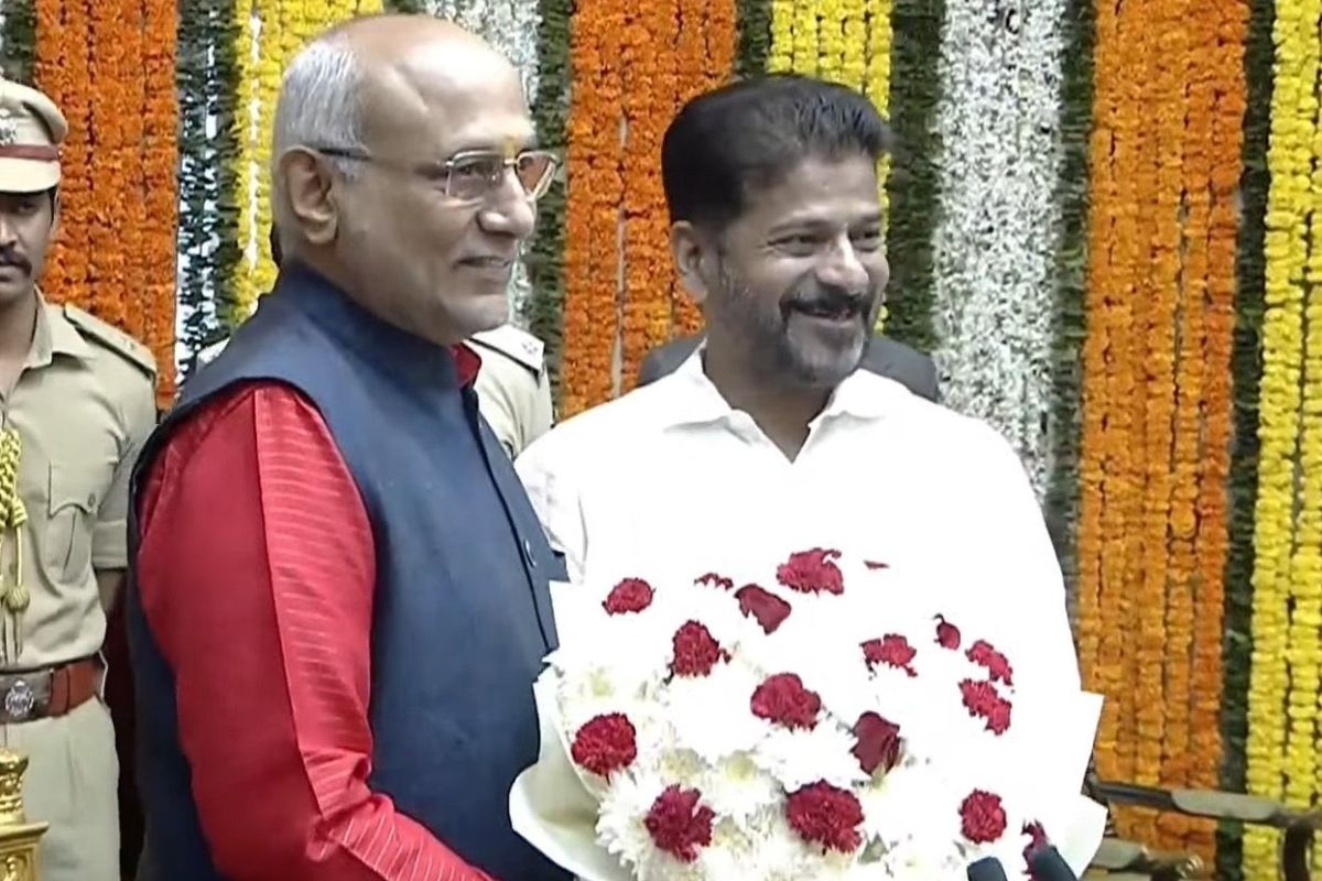  C.P. Radhakrishnan becomes new Governor of Telangana also take charge of  Puducherry
