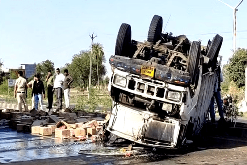 liquor Vehicle overturned
