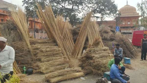 Holi worship material sold in the market
