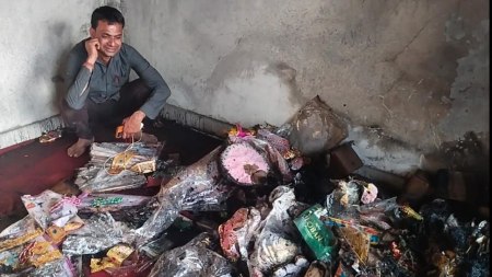 झोपड़ी में लगी आग, मजदूर जिंदा जला