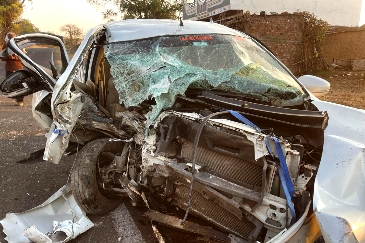 Road Accident in Car