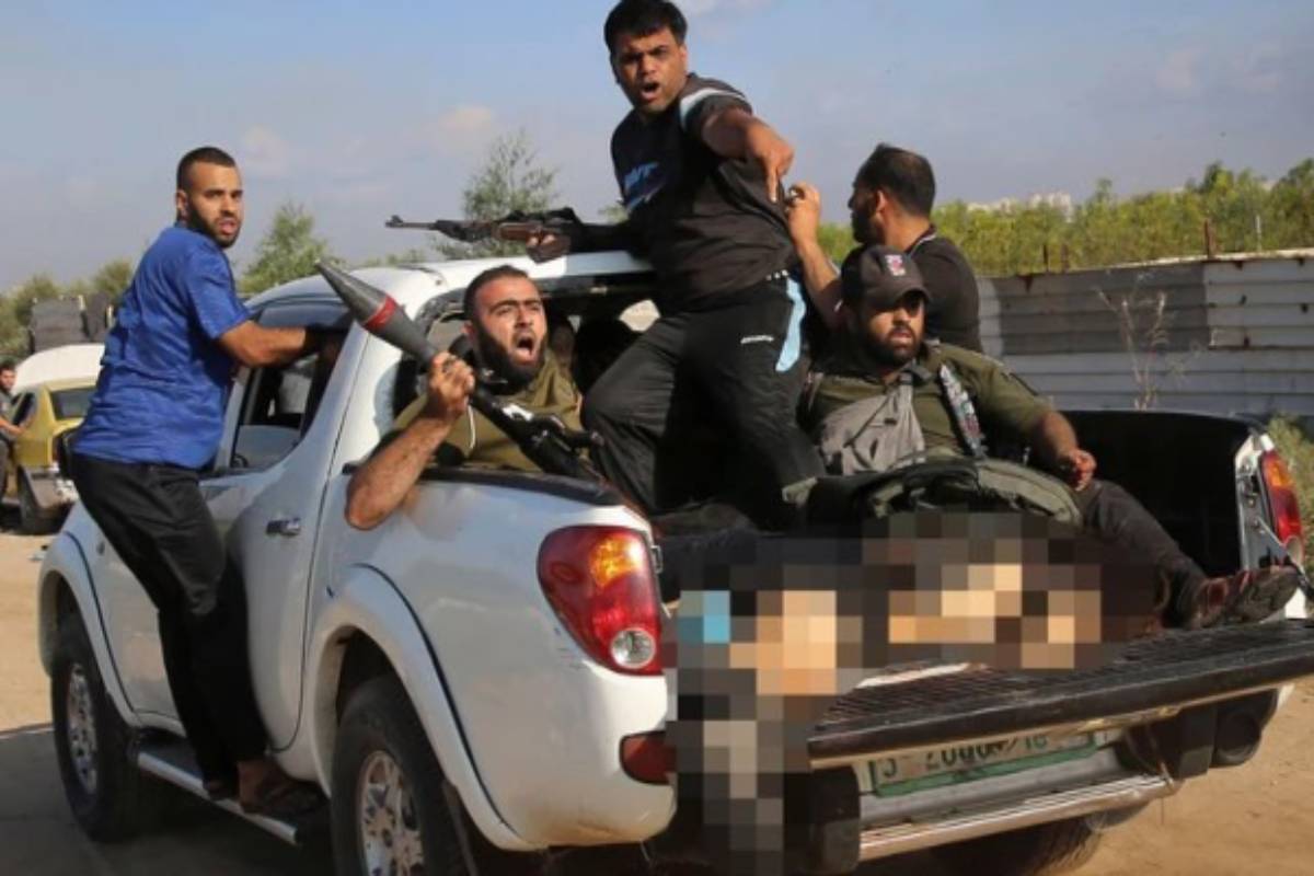 Hamas parading naked body of israeli woman 