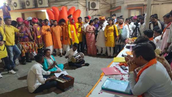 Audition of street theater artists regarding Lok Sabha elections