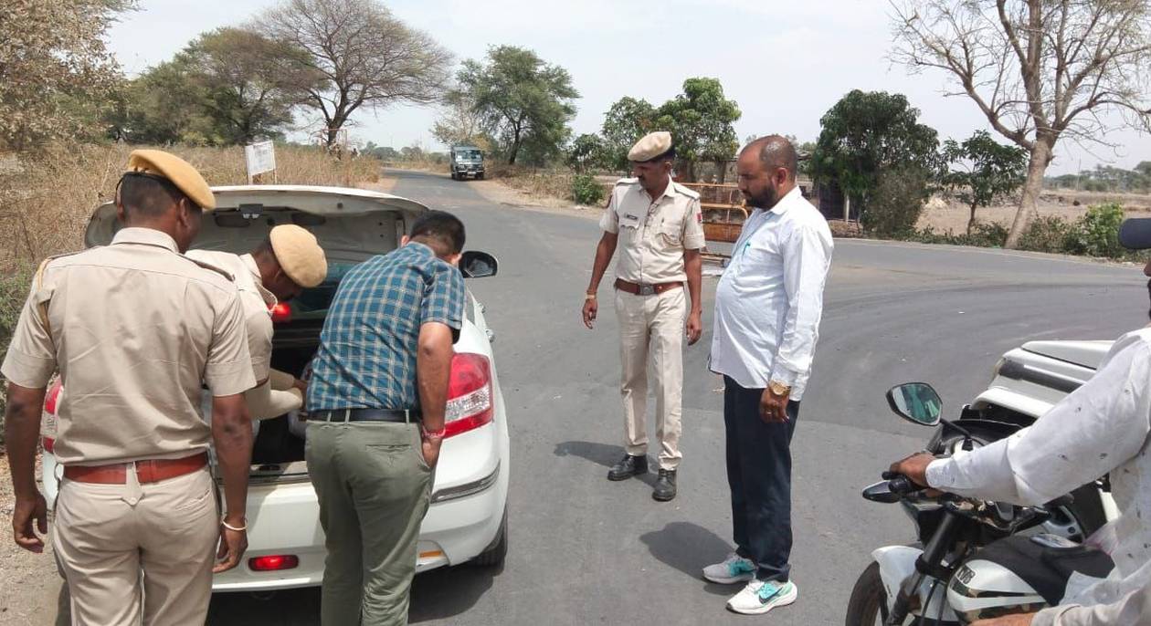 उपखंड अधिकारी ने किया राजस्थान-मध्य प्रदेश बॉर्डर का निरीक्षण