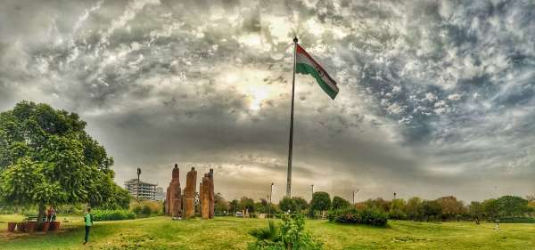 Clouds covered Jaipur city