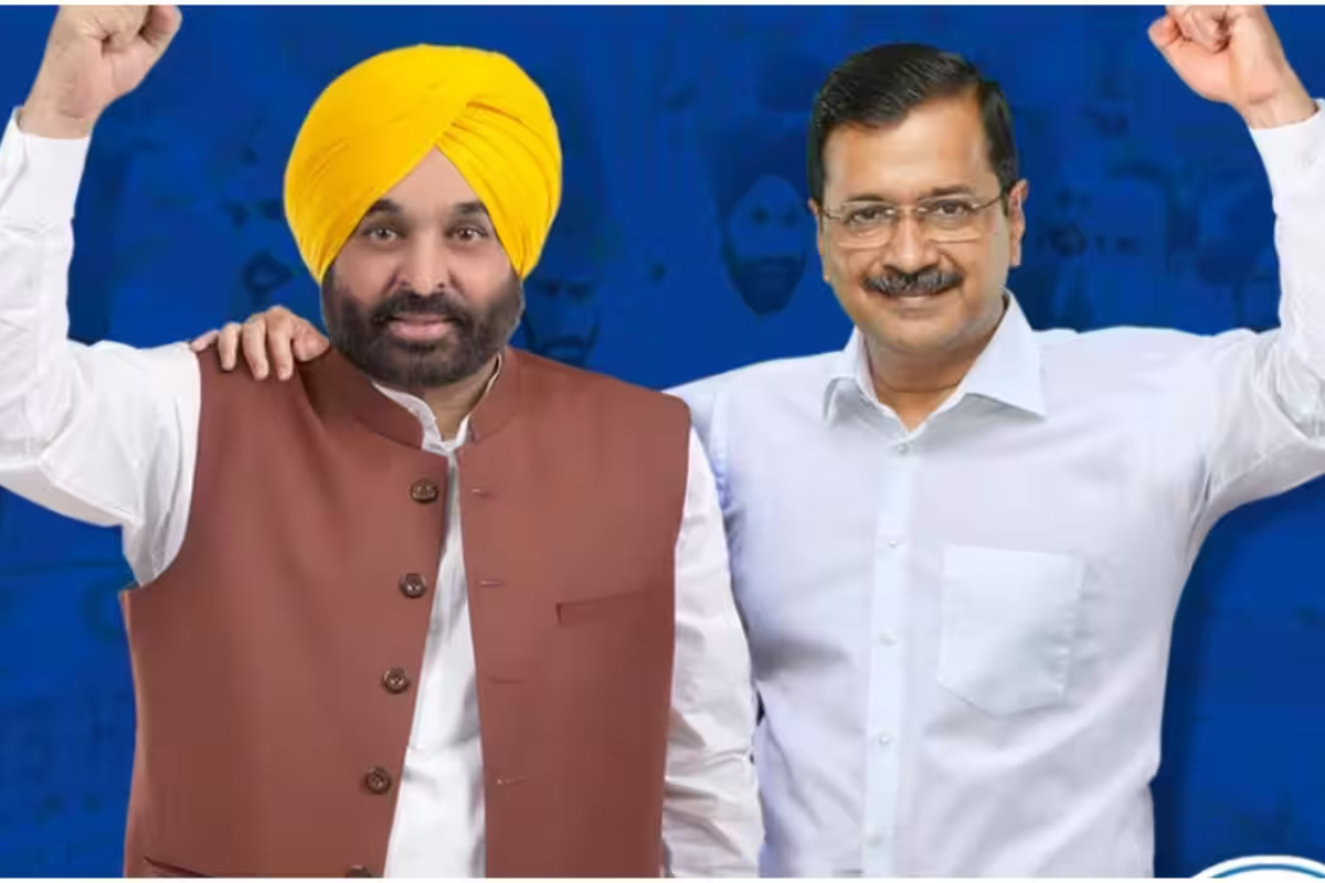 _aaps_fast_begins_today_in_protest_against_the_arrest_of_cm_delhi_kejriwal_cm_bhagwant_singh_mann_also_arrived.png
