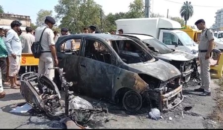 crazed person has been setting fire to the vehicles parked