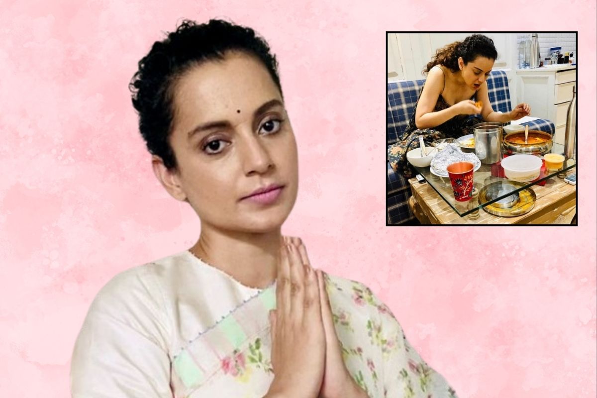 Kangana Ranaut Eating Red Meat Photo Viral