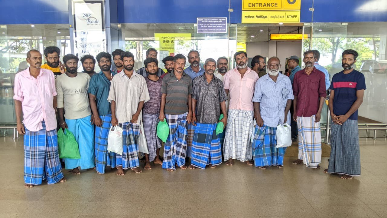 केन्द्र सरकार का प्रयास लाया रंग, श्रीलंका से चेन्नई वापस लौटे 19 भारतीय मछुआरे